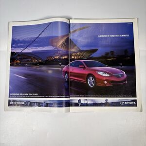 toyota solara 2004 Print Ad Pinup Art Vintage Magazine 2 Page Car Advertisement